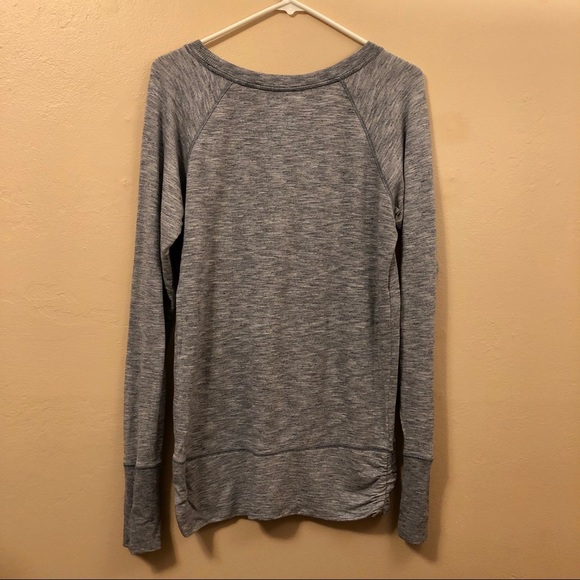 Athleta Space Dye Gray/Blue Long Sleeve Top - Picture 3 of 7
